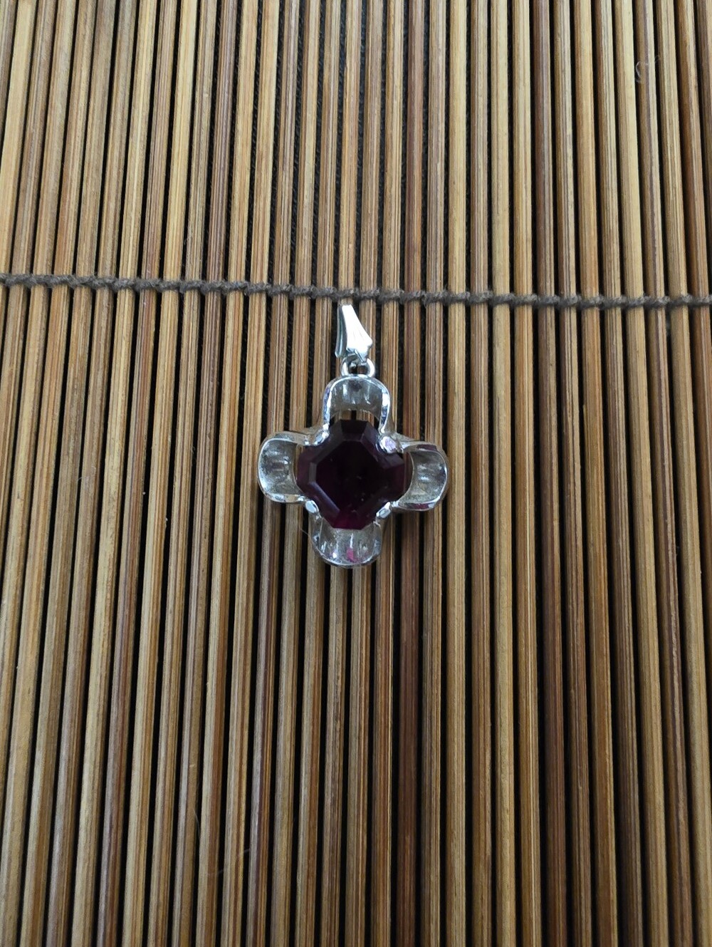 Sterling Silver Glass Pendant (Vintage)